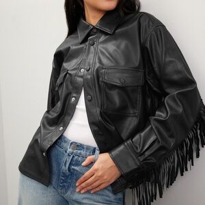 HOUSE OF SUNNY NEW Tassel Showdown Jacket in Black S